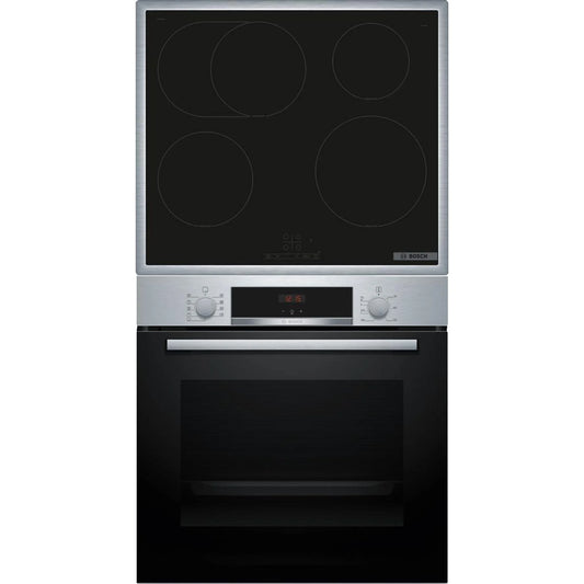 BOSCH HBD435RS64 (HBA514BS3 + PIF64RBB5E) Serie 4, Backofenset (Induktionskochfeld, A+, 71 l)
