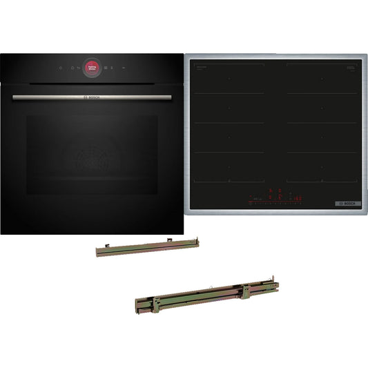 BOSCH HBD80PY53 Serie 8/Serie 6, Einbaubackofenset (Induktionskochfeld, A+, 71 l)