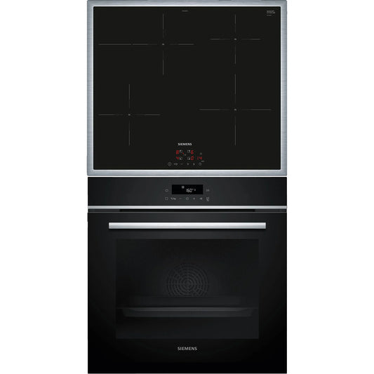 SIEMENS PQ613PIAA Backofen: iQ300; Kochfeld: iQ300, Backofenset (Induktionskochfeld, A+, 71 l)